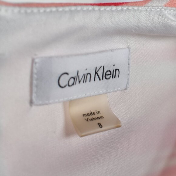 Calvin Klein Cold Shoulder Stripe Sheath Dress - 8 - Picture 9 of 9